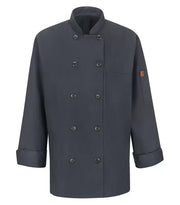 RED KAP® CHEF DESIGNS® LADIES' CHEF COAT WITH OILBLOK + MIMIX™. 041X - Special Order - XPRESS Feature Item