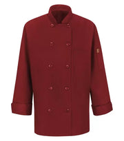 RED KAP® CHEF DESIGNS® LADIES' CHEF COAT WITH OILBLOK + MIMIX™. 041X - Special Order - XPRESS Feature Item