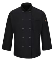 RED KAP® CHEF DESIGNS® CHEF COAT WITH OILBLOK + MIMIX™. 042X - Special Order - XPRESS Feature Item