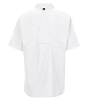 RED KAP® CHEF DESIGNS® LADIES' SHORT SLEEVE CHEF COAT WITH OILBLOK + MIMIX™. 045X - Special Order - Feature Item