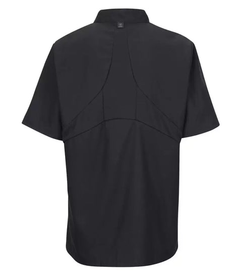 RED KAP® CHEF DESIGNS® SHORT SLEEVE CHEF COAT WITH OILBLOK + MIMIX™. 046X