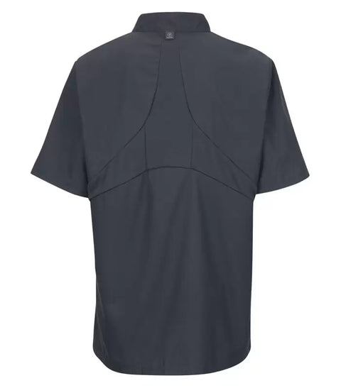 RED KAP® CHEF DESIGNS® SHORT SLEEVE CHEF COAT WITH OILBLOK + MIMIX™. 046X