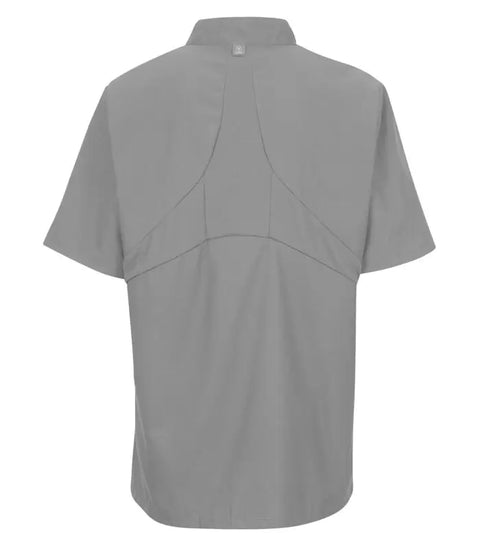 RED KAP® CHEF DESIGNS® SHORT SLEEVE CHEF COAT WITH OILBLOK + MIMIX™. 046X