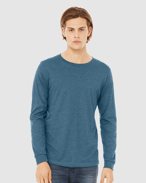 BELLA + CANVAS 3501CVC - Heather CVC Long Sleeve Tee