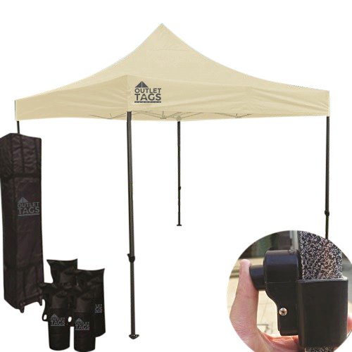 Beige 10x10 Canopy – Iron Horse Medium Quality Canopy Tent