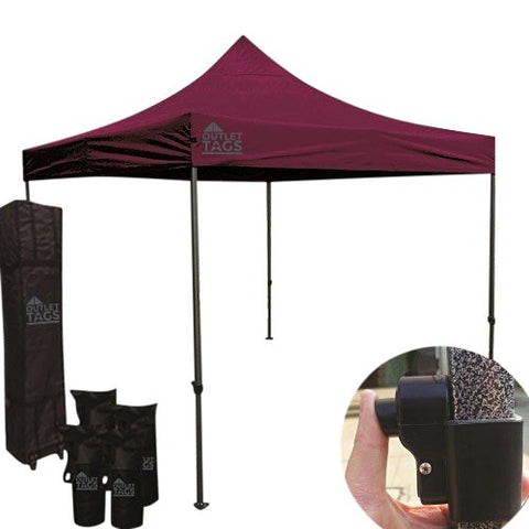 Maroon 10×10 Canopy – Iron Horse Medium Quality Canopy Tent