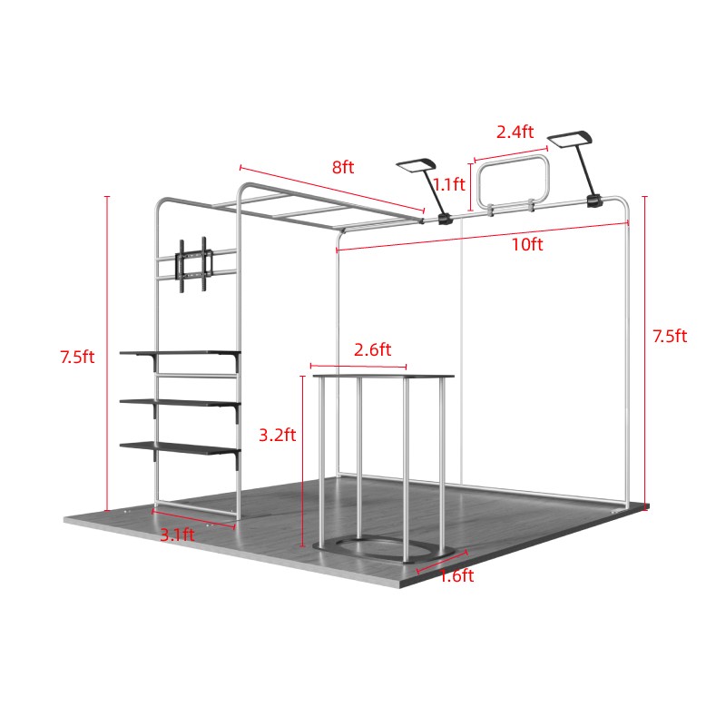 10ftx10ft Custom Trade Show Booth 1A
