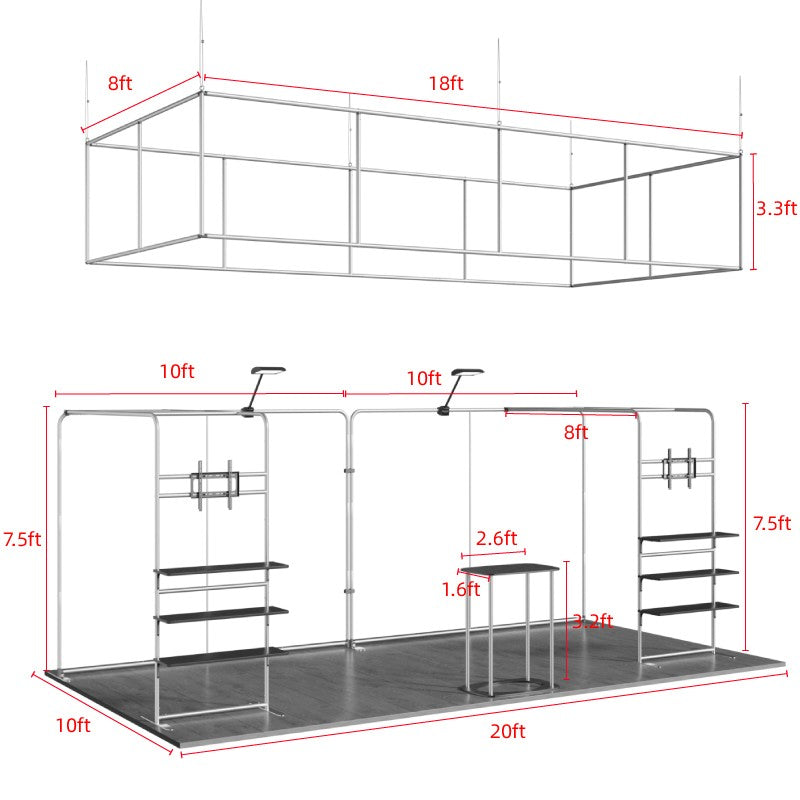 10ftx20ft Custom Trade Show Booth 1A