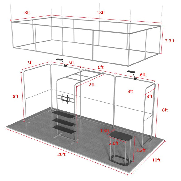 10ftx20ft Custom Trade Show Booth B1
