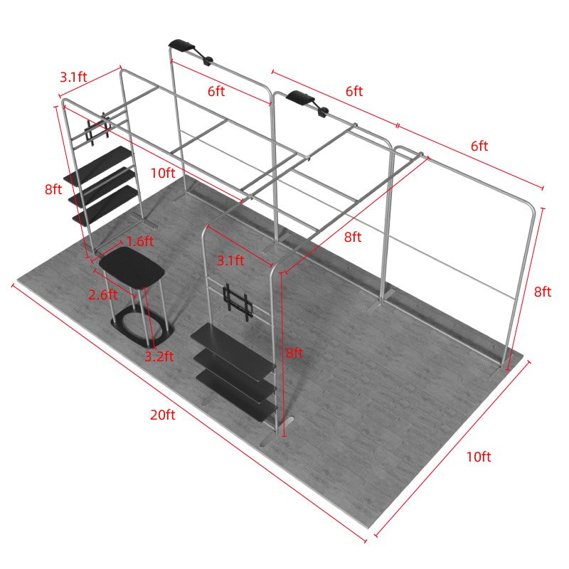 10ftx20ft Custom Trade Show Booth B2