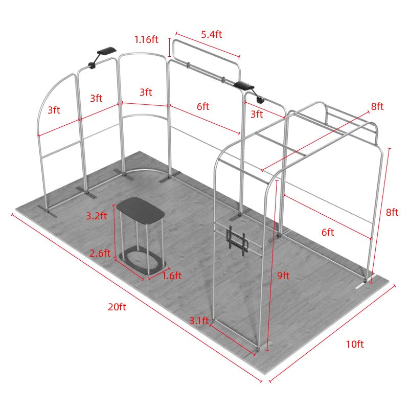 10ftx20ft Custom Trade Show Booth B5