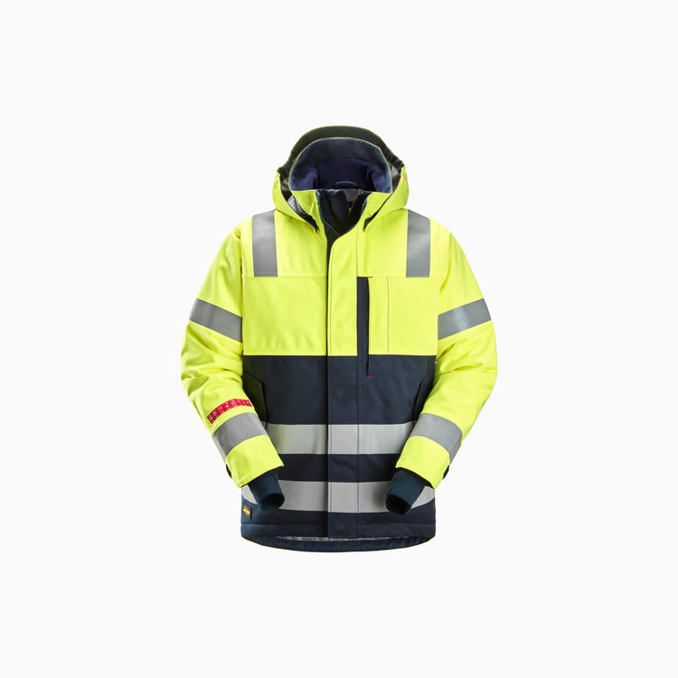 ProtecWork, Waterproof Insulated Hood Jacket High-Vis Class 3