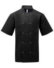 Unisex Ten Studded Front Short Sleeve Chef Coat - RP664