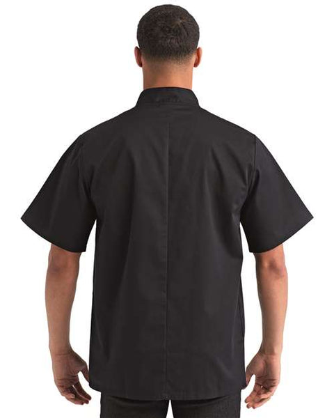 Unisex Ten Studded Front Short Sleeve Chef Coat - RP664