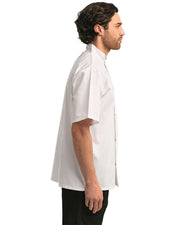 Unisex Ten Studded Front Short Sleeve Chef Coat - RP664