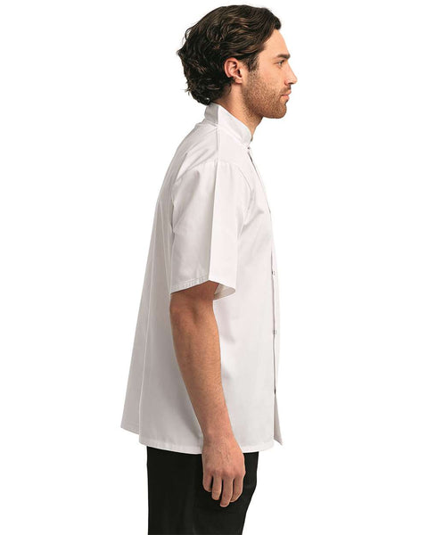 Unisex Ten Studded Front Short Sleeve Chef Coat - RP664