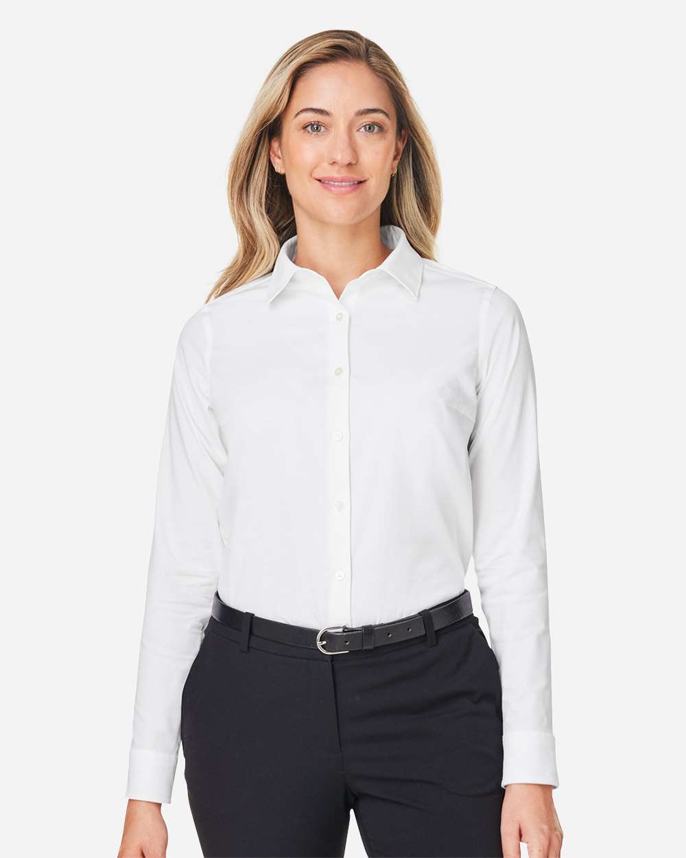Devon & Jones Women's CrownLux Performance Spencer Poplin Dress Shirt