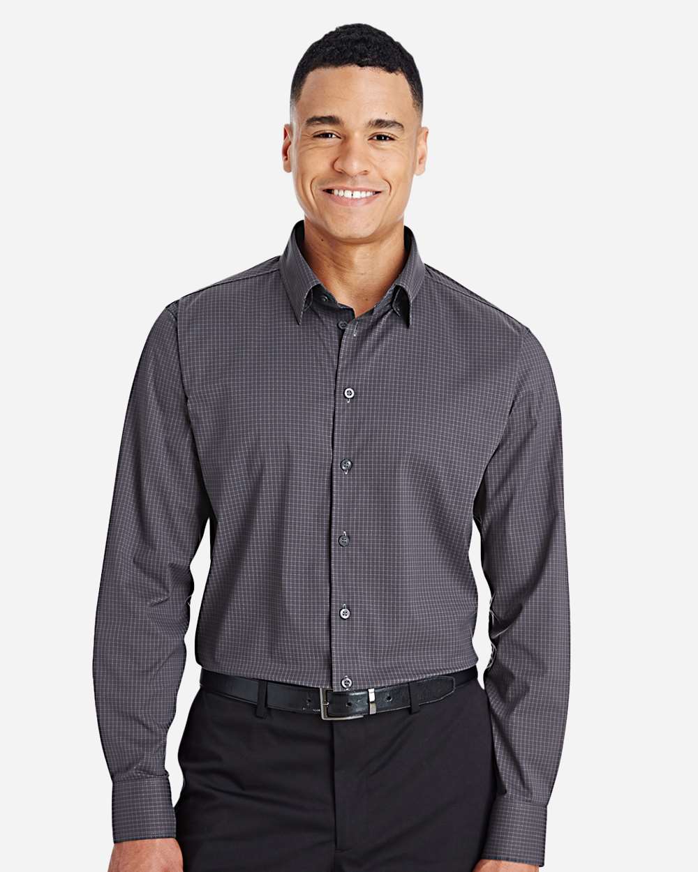 Devon & Jones Men's CrownLux Performance® Tonal Mini Check Woven Dress Shirt