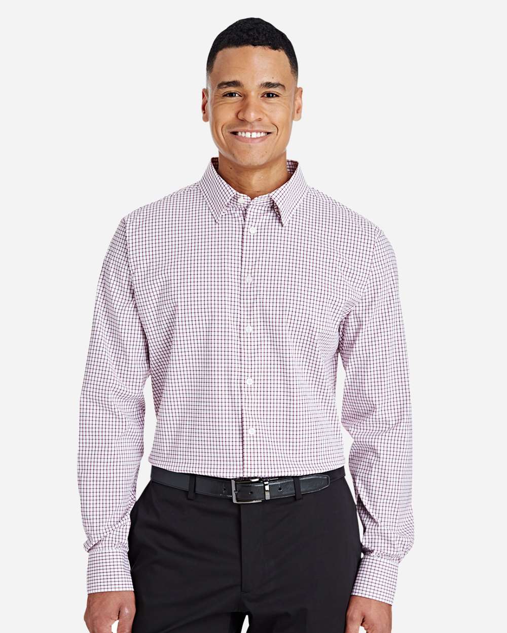 Devon & Jones Men's CrownLux Performance® Micro Windowpane Woven Dress Shirt
