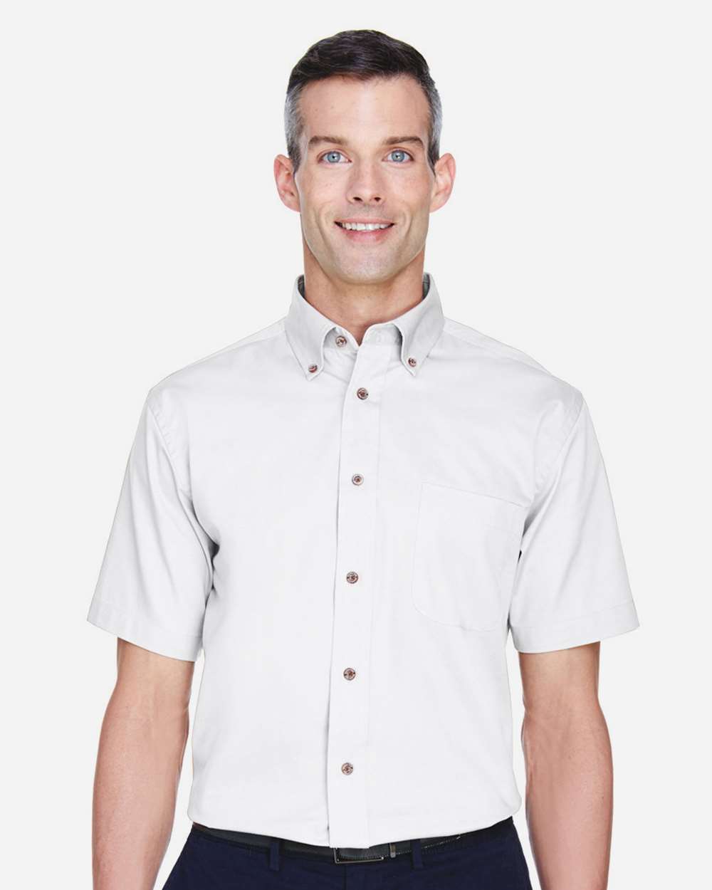 Harriton M500S - Men's Easy Blend™ Twill Dress Shirt with Stain-Release