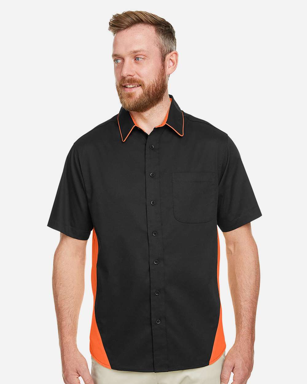 Harriton Men's Tall Flash IL Colorblock Shirt