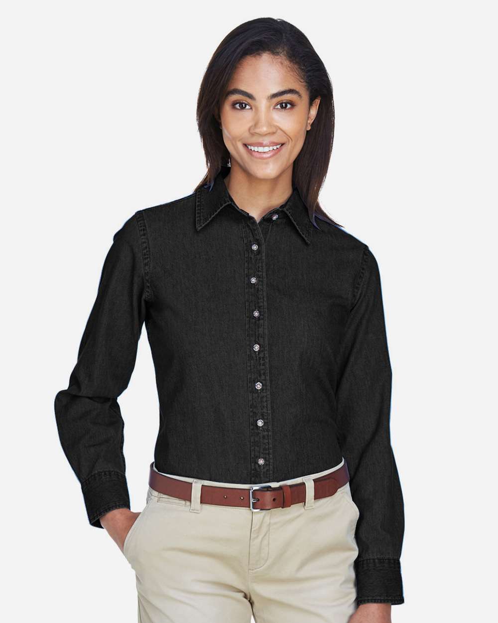 Harriton Women's Denim Shirt