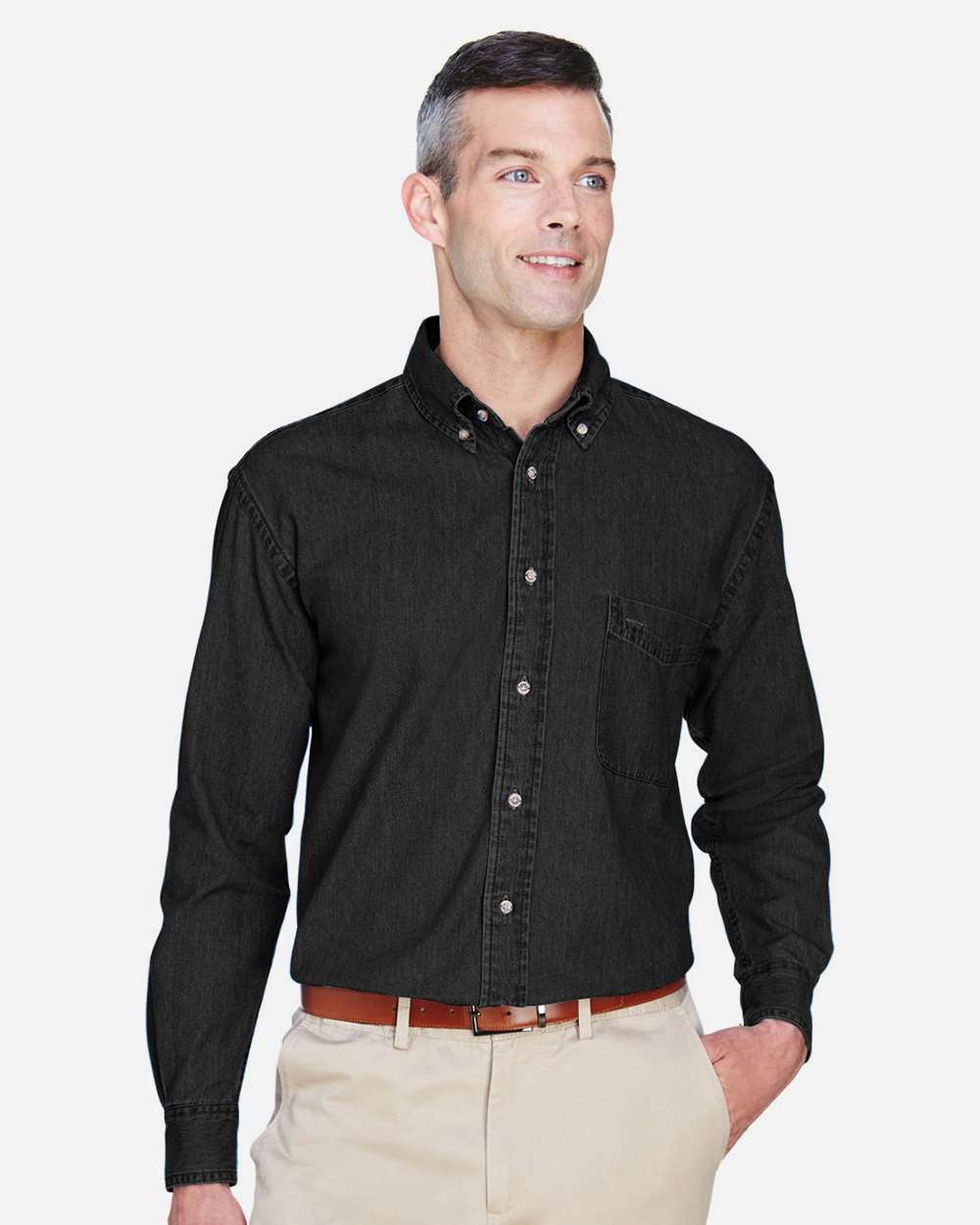 Harriton Men's Tall Denim Shirt