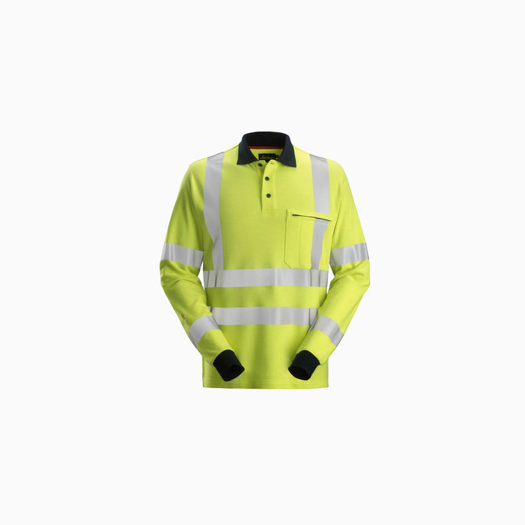 Long Sleeve Polo Shirt, High-Vis Class 3