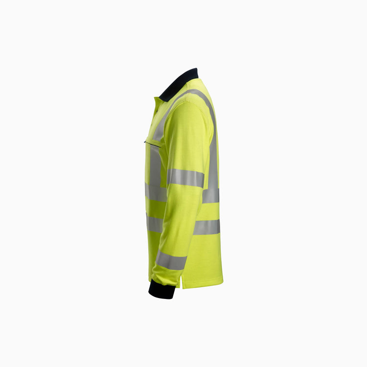 Long Sleeve Polo Shirt, High-Vis Class 3