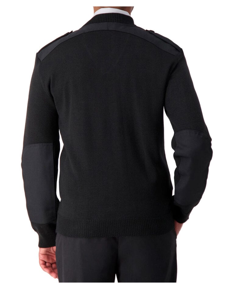 PULL MILITAIRE À COL EN V AVEC ÉPAULES