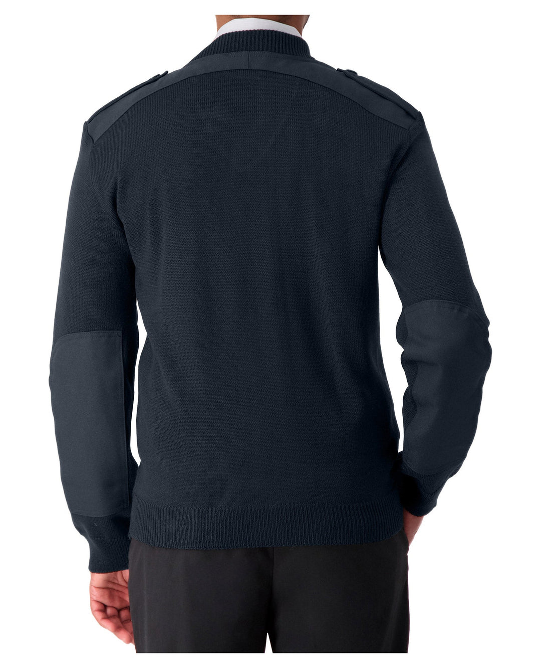 PULL MILITAIRE À COL EN V AVEC ÉPAULES