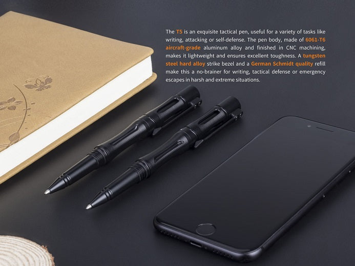 STYLO TACTIQUE HALBERD T5 EN ALLIAGE D&