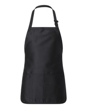 Full-Length Apron With Pouch Pocket - Q-Tees Q4250