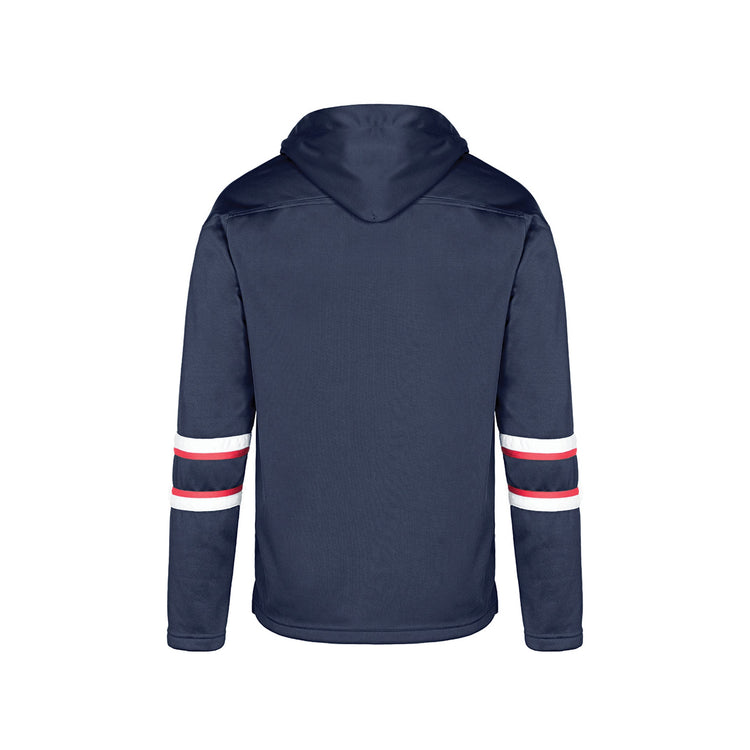 L0617Y - Dangle - Youth Pullover Hockey Lace Hooded Sweatshirt