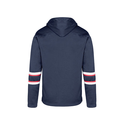 L0617Y - Dangle - Youth Pullover Hockey Lace Hooded Sweatshirt