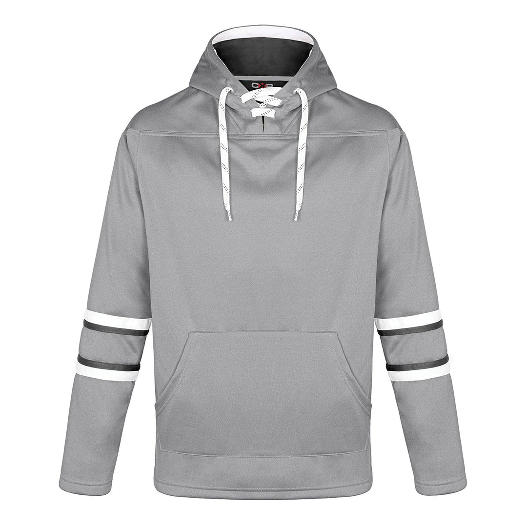 L00617 - Dangle - Adult Pullover Hockey Lace Hooded Sweatshirt