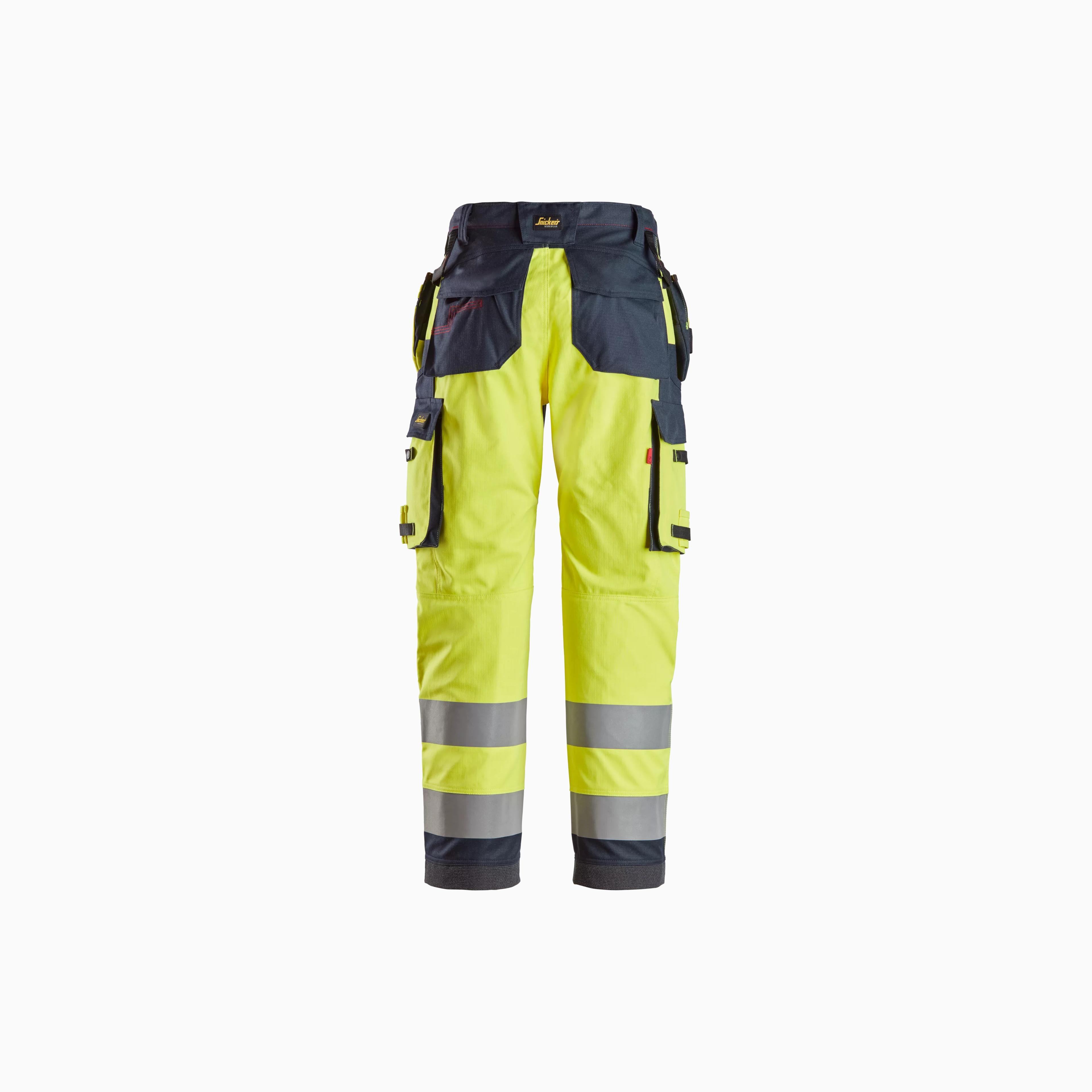 ProtecWork, Work Trousers Holster Pockets Equal Leg Pockets, High-Vis Class 2