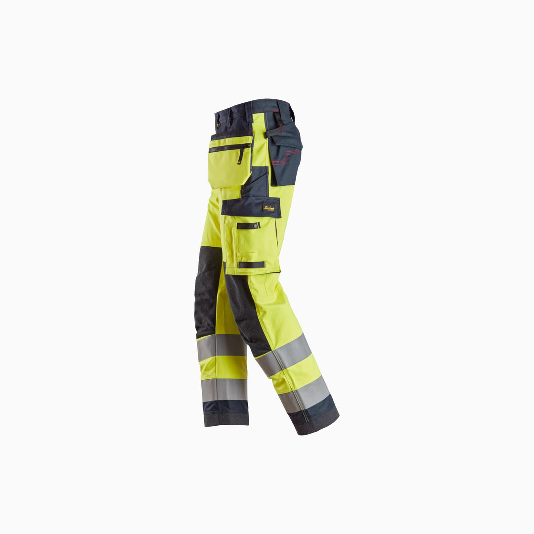 ProtecWork, Work Trousers Holster Pockets Equal Leg Pockets, High-Vis Class 2