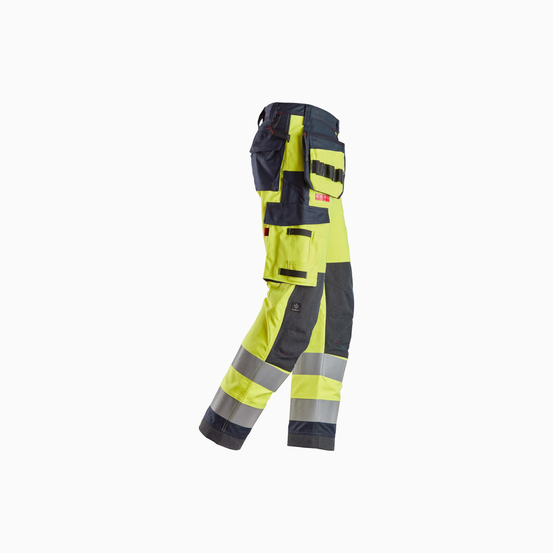 ProtecWork, Work Trousers Holster Pockets Equal Leg Pockets, High-Vis Class 2