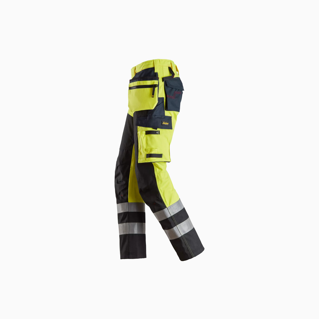 ProtecWork, Trousers Reinforced front of leg, Holster Pockets High-Vis Class 1