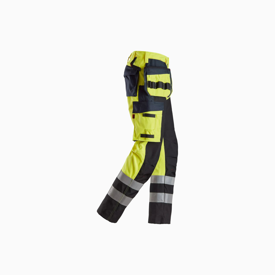 ProtecWork, Trousers Reinforced front of leg, Holster Pockets High-Vis Class 1