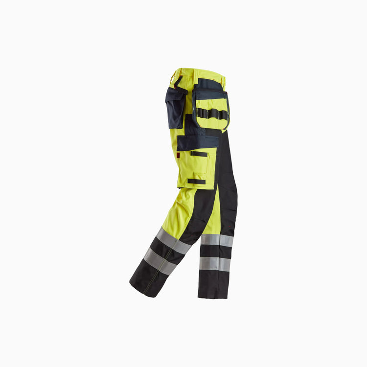 ProtecWork, Trousers Reinforced front of leg, Holster Pockets High-Vis Class 1