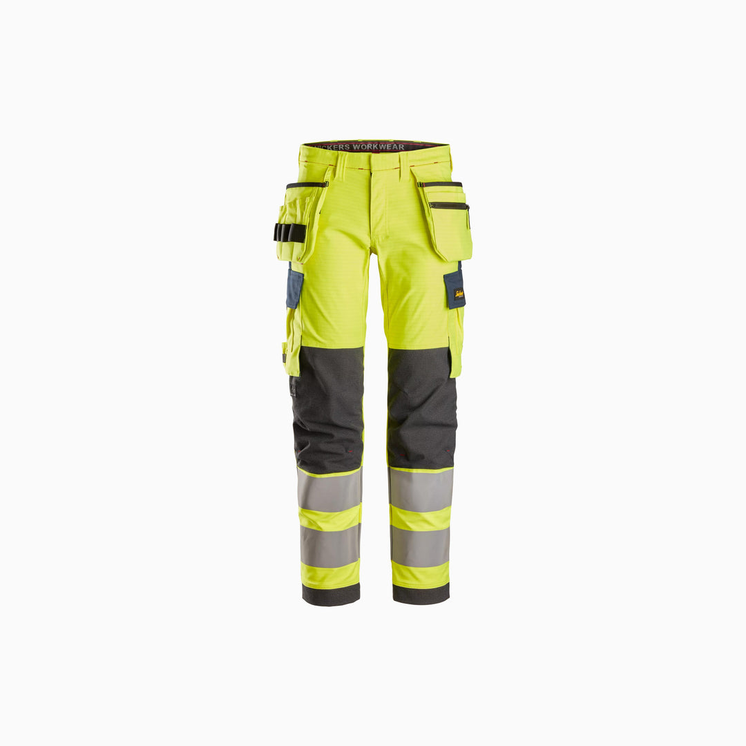 ProtecWork, Stretch Work Trousers Holster Pockets, High-Vis Class 2