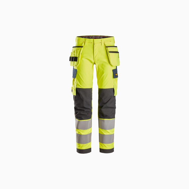 ProtecWork, Stretch Work Trousers Holster Pockets, High-Vis Class 2