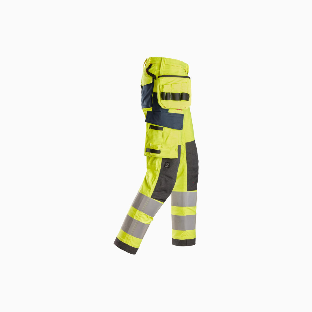ProtecWork, Stretch Work Trousers Holster Pockets, High-Vis Class 2