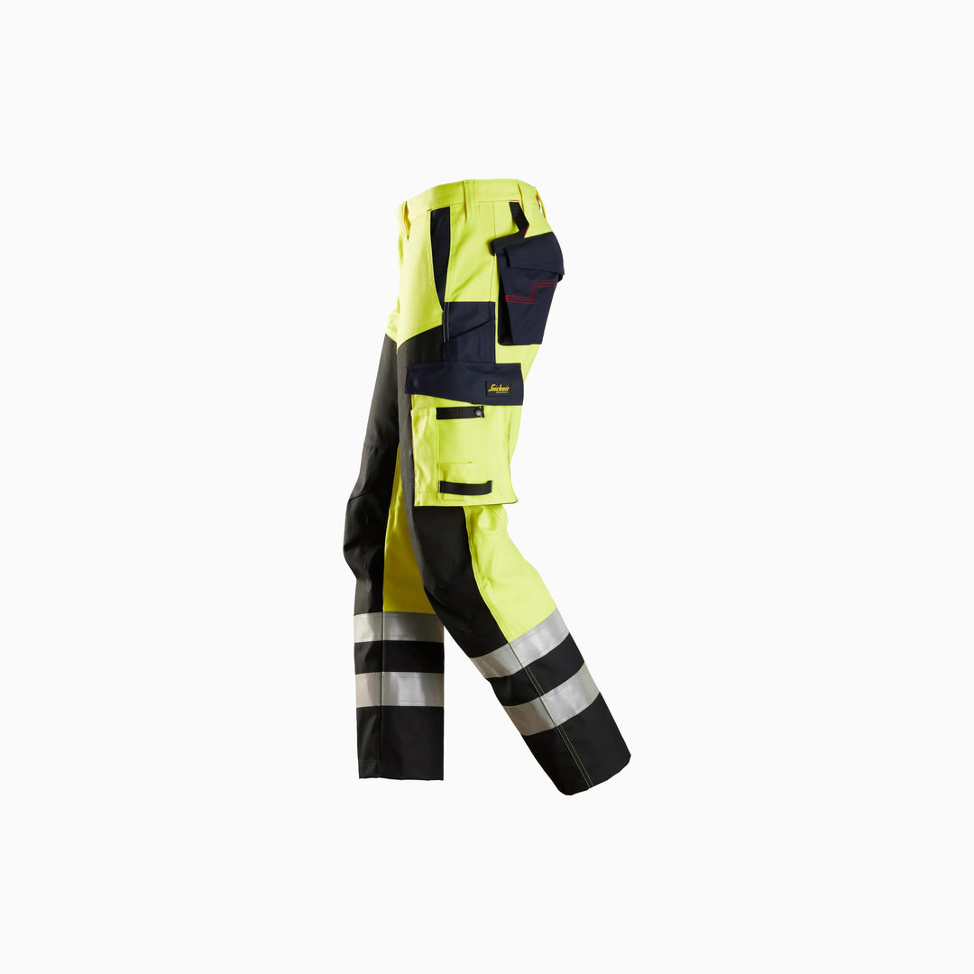 ProtecWork, Trousers Reinforced front of leg, High-Vis Class 1