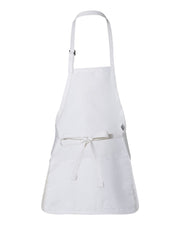 Full-Length Apron With Pouch Pocket - Q-Tees Q4250