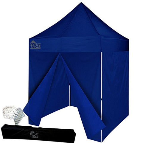 Blue 8×8 Pop Up Tent Canopy with 4 Walls