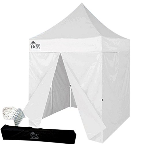 White 8×8 Pop Up Tent Canopy with 4 Walls