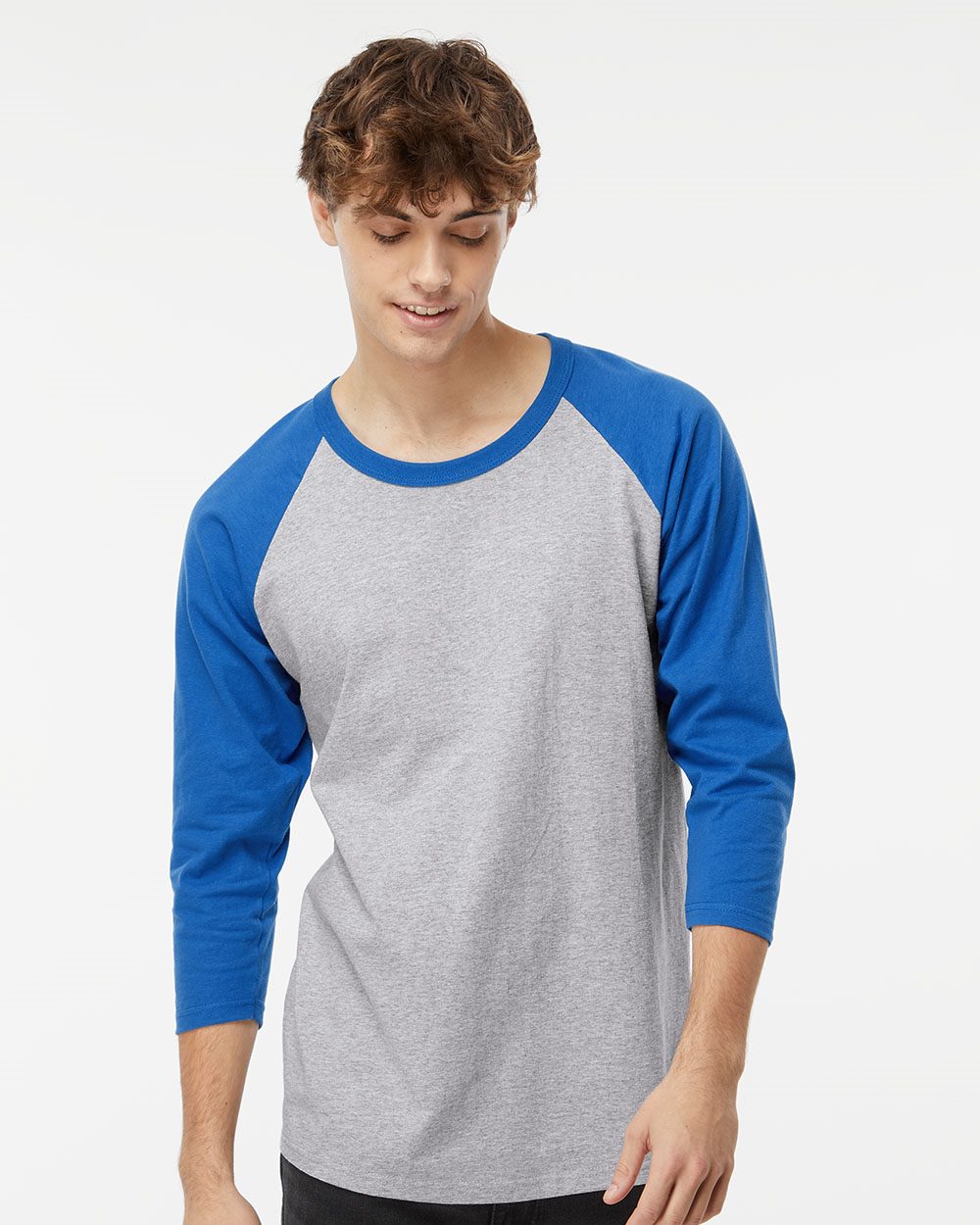 M&amp;O 5540 Raglan Three-Quarter Sleeve Baseball T-Shirt